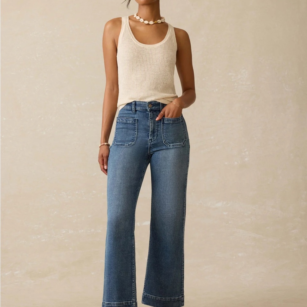 Faherty Stretch Terry Patch Pocket Ankle Pant - Riverton Wash 27